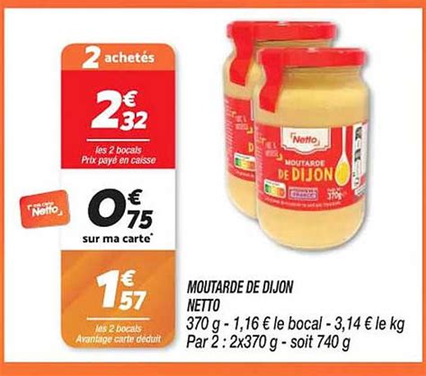 Promo Moutarde De Dijon Netto Chez Netto Icatalogue Fr