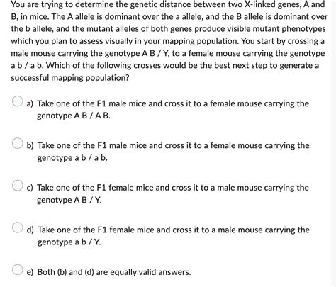 Solved You are trying to determine the genetic distance | Chegg.com