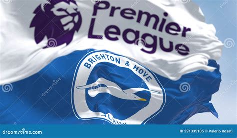 Brighton Football Club and Premier League Flags Waving in the Wind Stock Video - Video of albion ...