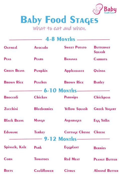 Baby Food Stages - Baby Health Care