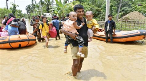 Assam Flood Flood Situation Worsens In Assam 18 Killed More Than 8