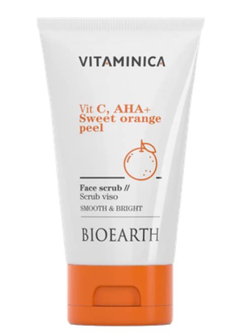 Bioearth Scrub Viso Vit C Aha Sweet Orange Peel Vitaminica Bioeco