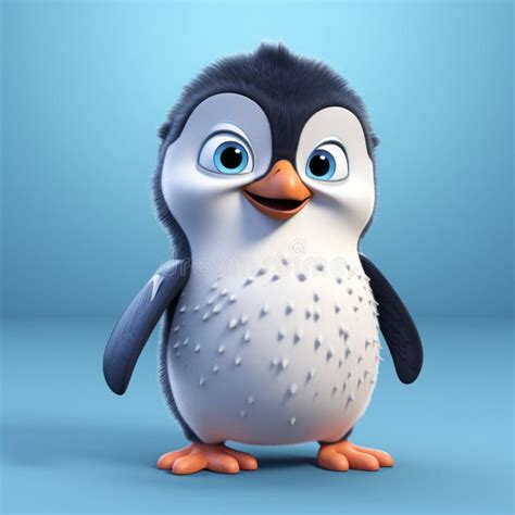 Realistic Cartoon Style of Rockhopper Penguin Character Erik from Happy ...