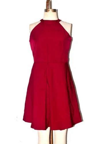 Viscose Party Wear Ladies Red One Piece Dress, Size: Small at Rs 250 ...