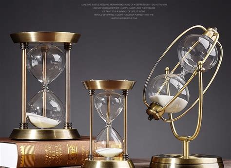 Bronze Color Sand Timer Hourglass Antique Sand Timer Metal Deco