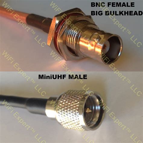 Lmr Bnc Female Big Bulkhead To Mini Uhf Male Coaxial Rf Pigtail