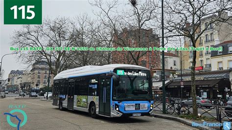 Bus 115 RATP GX 337 SE N⁰1559 Château de Vincennes Porte des Lilas