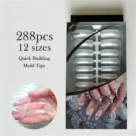 Pcs Poly Gel Quick Building Nail Mold Dual Forms Tips Clip Finger