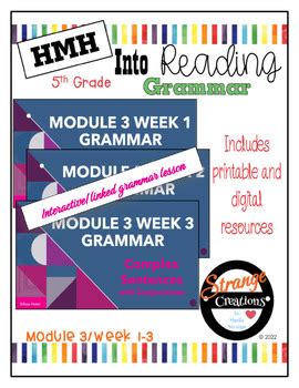 Into Reading Hmh Th Grade Grammar Module Supplement By Strange Creations