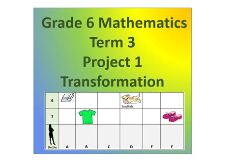 Grade 6 Mathematics Term 3 Project 1 Transformation Memo “word” Format Total 50 Marks • Teacha