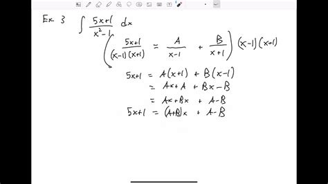 Integration Using Partial Fractions Part 2 Youtube