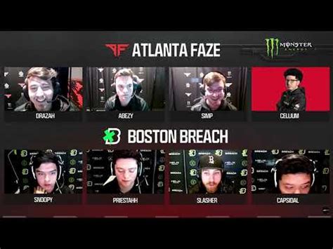 Call Of Duty League Match Boston Breach Vs Atlanta Faze Map