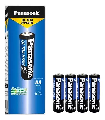 Caja De Pilas Panasonic Doble Aa 48 Unidades Ultra Hyper Cuotas Sin