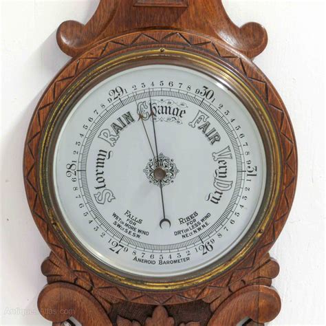 Antiques Atlas Edwardian Oak Aneroid Barometer