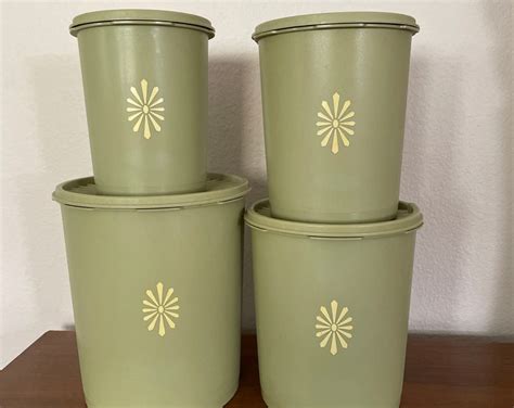 Vintage Tupperware Canister Set S Tupperware Canisters Set Of