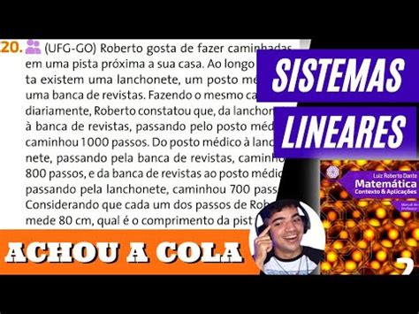 20 UFG GO Roberto gosta de fazer caminhadas em uma pista próxima a