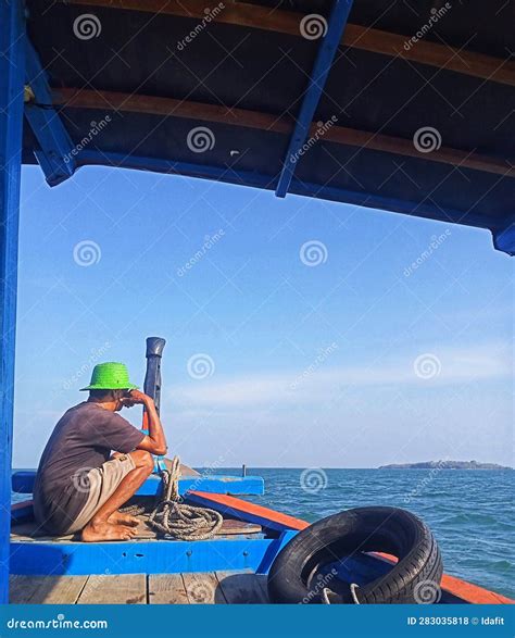 Fisherman Morning Activity in Java Sea Indonesia Editorial Stock Photo