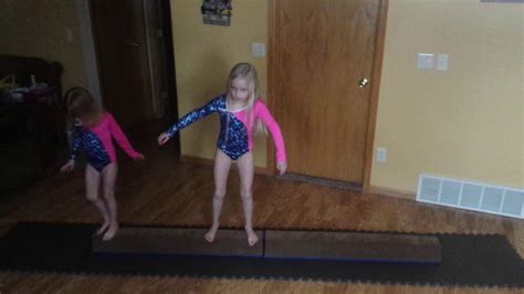 Adelyn Teaches Aubrey Gymnastics Youtube