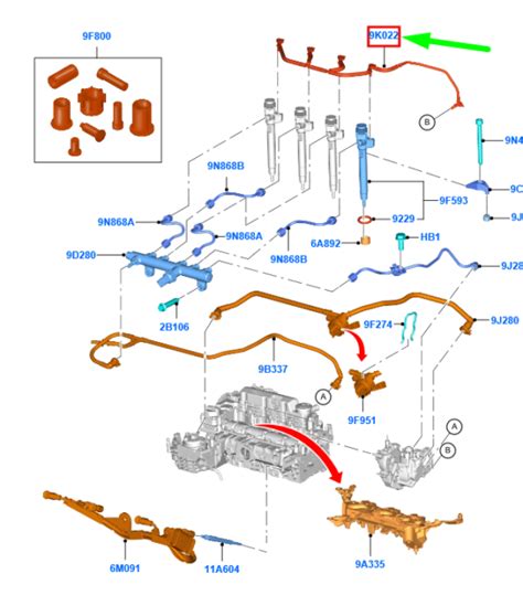 Ford Focus Mk3 C346 Fuel Injector Tube ASSY Ds7q 9k022 Ba 1872025