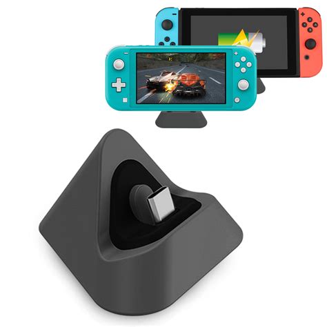 Portable Switch Lite Charging Stand for Nintendo, EEEkit Switch Docking Station with USB Type C ...