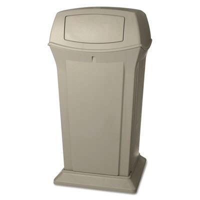 Rubbermaid 9175 Ranger 65 Gallon Container With 2 Doors Beige Waste