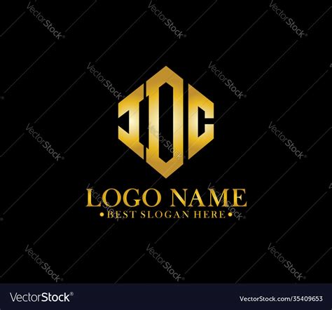 Idc diamond alphabet modern logo design concept Vector Image