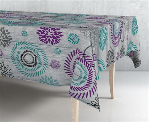 Mantel De Hule Estampado Por Metros Madera Azul Morado Moderno