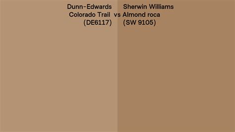 Dunn Edwards Colorado Trail DE6117 Vs Sherwin Williams Almond Roca