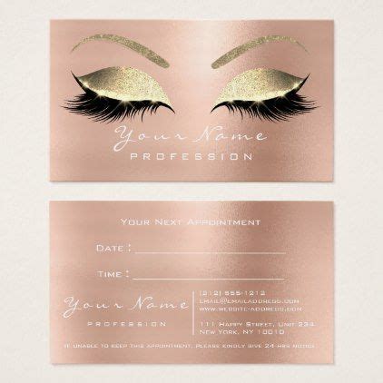 Makeup Eyes Lashes Glitter Rose Gold Appointment Zazzle Lashes