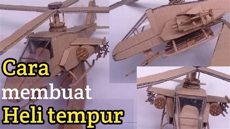 Cara Membuat Helikopter Kerajinan Dari Kardus Youtube