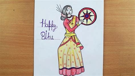 Bihu Celebration Drawing Bihu Festival Drawing Happy Bihu Drawing