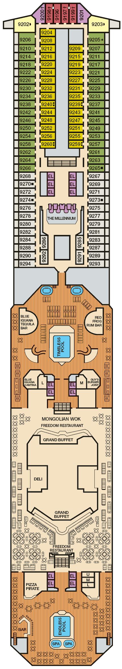 Carnival Freedom Deck Plans - Cruiseline.com