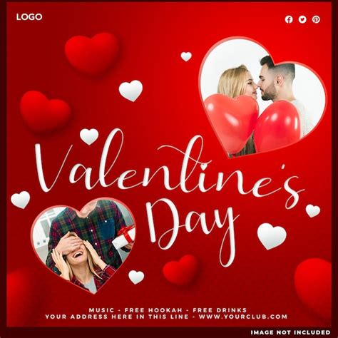 Premium Psd Happy Valentines Day Instagram Or Social Media Post Template