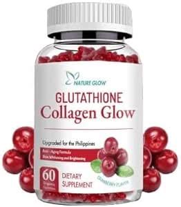 Amazon Nature Glow Glutathione Collagen Cranberry Flavor 60