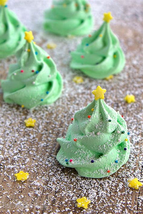 Christmas Tree Meringue Cookies This Silly Girl S Kitchen