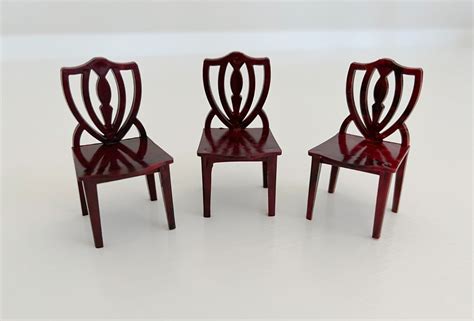 1 16 Scale Jaydon Vintage Dollhouse Chairs 3 Chairs Shield Style Ebay