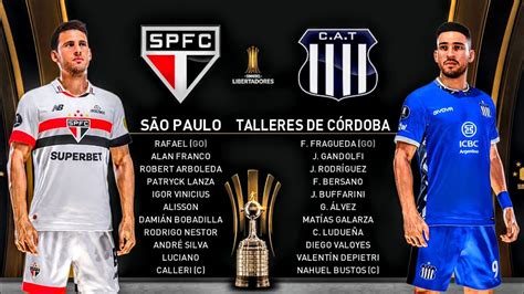 SÃO PAULO X TALLERES Libertadores da América 2024 YouTube