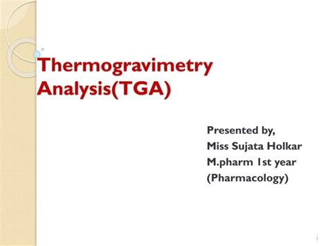 TGA instrumentation | PPT