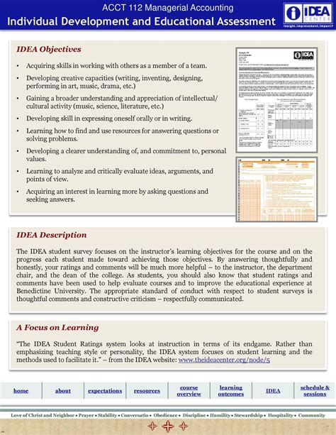 Course Syllabus Evening Classes Acct Managerial Accounting Ppt