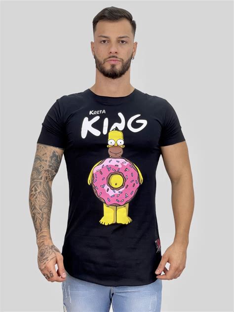 Camiseta Longline Preta Donuts Kreta Clothing Imperium Store Loja