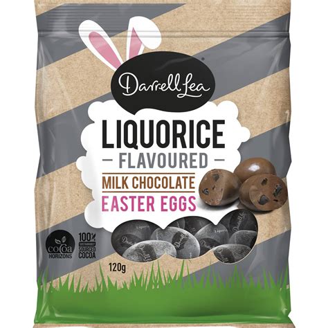 Darrell Lea Liquorice Flavoured Milk Chocolate Easter Egg Bag G