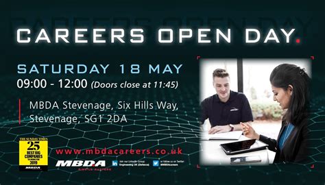 MBDA Careers Open Day - 18th May - Careers in Aerospace