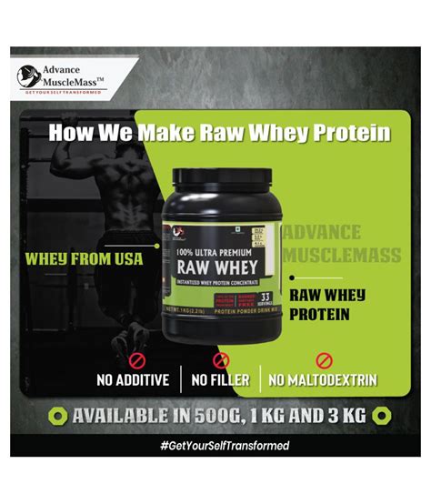 Advance Musclemass Raw Whey Protein With Digestive Enzyme Blend Kg