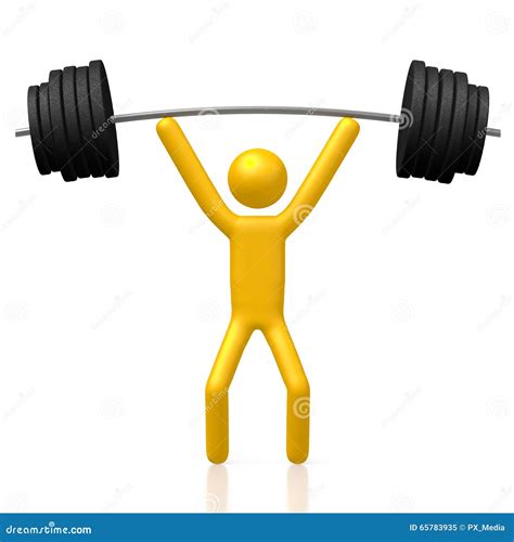 3d Weightlifting Concept Stock Illustration Illustration Of Heavy