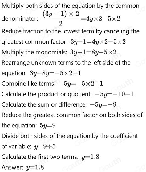 Solved Selesaikan Persamaan Linear Yang Berikut Y Y