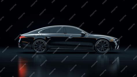 Premium AI Image | A black audi s6 is shown in a black background.