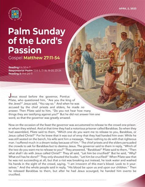 Palm Sunday Of The Lord S [passion 1 2] Palm Sunday Gospel Psalm 22