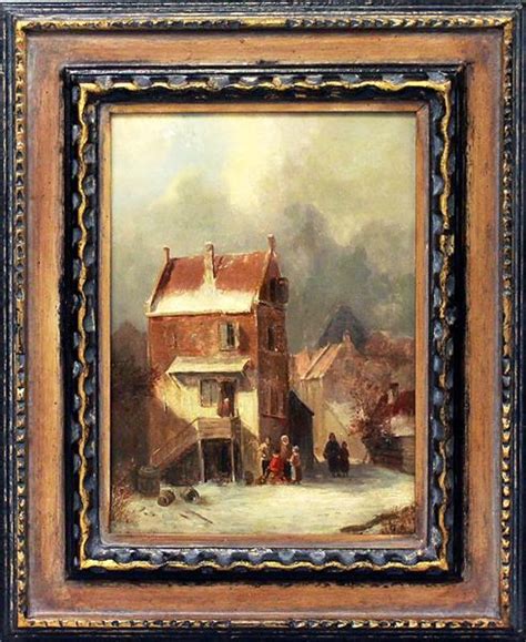 Dorf Im Winter Mit Personen Eugene Isabey WikiArt Org