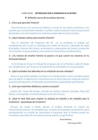 Curso Taller Historia Pdf