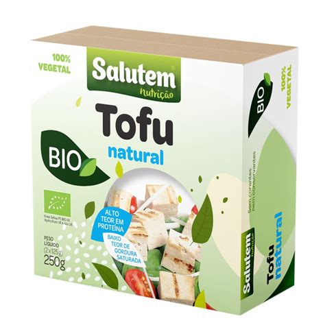 Tofu Natural Bio Salutem 250g Refeições Prontas Pré Preparadas